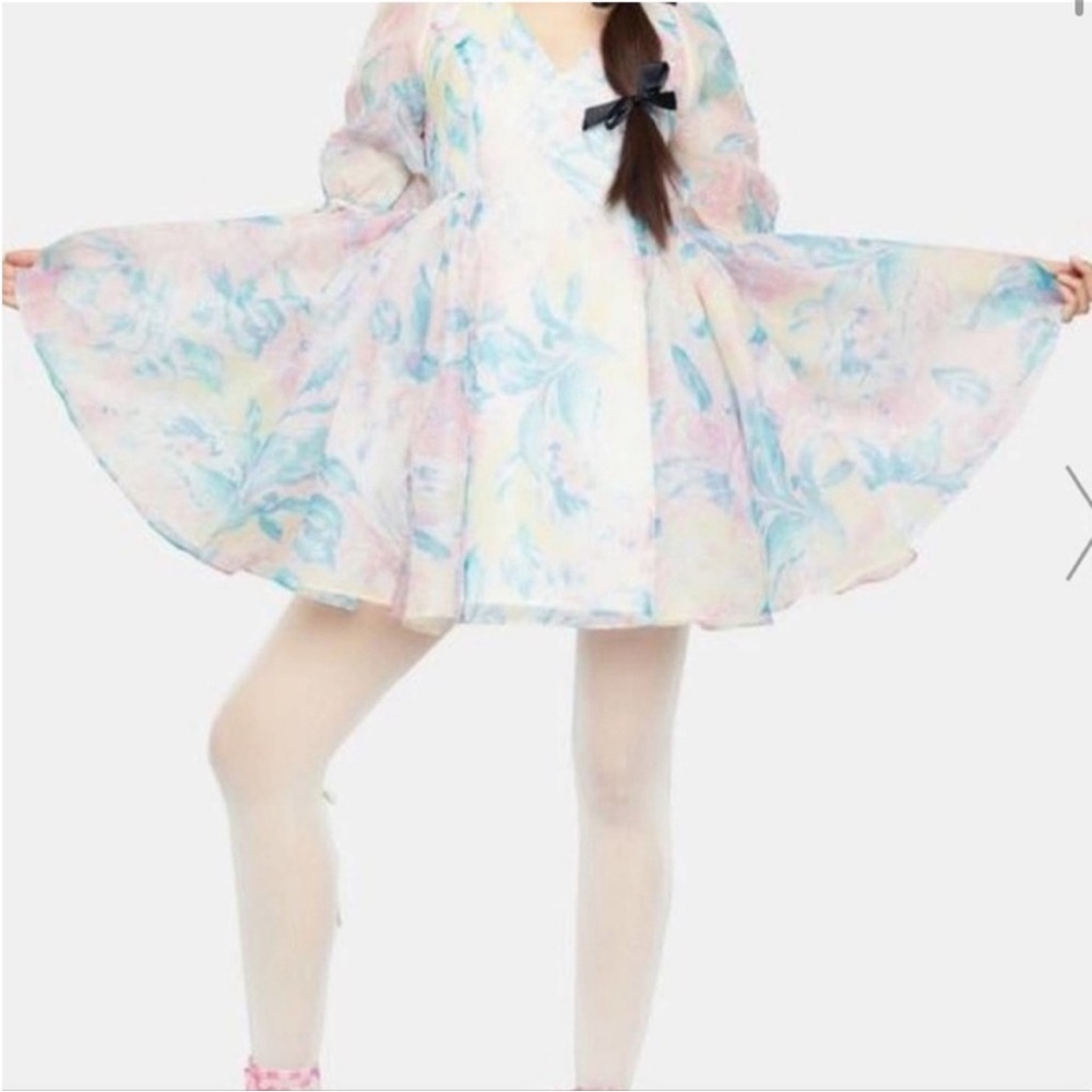 Selkie The Cloud Dress 9 Stepmom size small. Pastel flower print Easter dress - Picture 8 of 8
